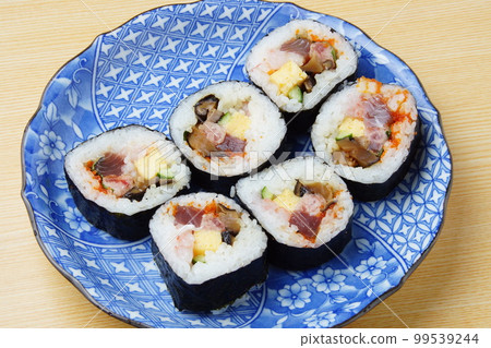 Seafood wrapped sushi 99539244