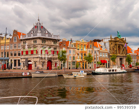 Summer landscape of the city streets of Haarlem 99539359