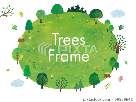 各種樹的水彩畫框 各種樹的水彩畫框 99539648