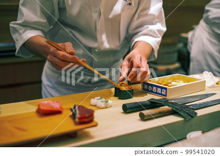 【#Edo-style sushi】Sea urchin warship roll 99541020