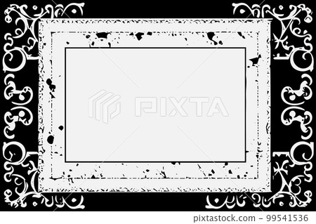 square frame with Grunge black ink ornament around the edges, white backgro.. square frame with Grunge black ink ornament around the edges, white backgro.. 99541536
