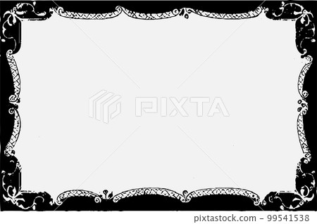 square frame with Grunge black ink ornament around the edges, white backgro.. 99541538
