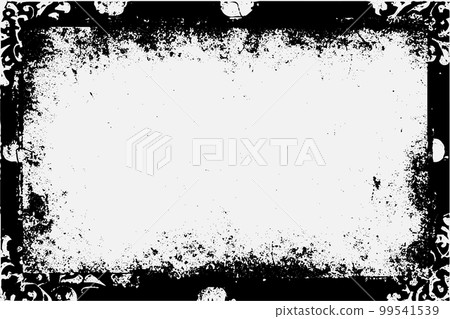 square frame with Grunge black ink ornament around the edges, white backgro.. square frame with Grunge black ink ornament around the edges, white backgro.. 99541539