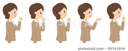 Right sideways suit female 2 hands Right sideways suit female 2 hands 99541604