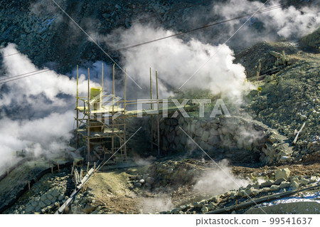 上升蒸汽地熱大涌谷的景色 99541637