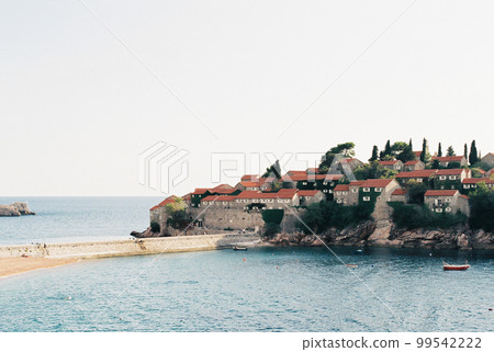 Ancient villas on the island of Sveti Stefan in the Bay of Kotor 99542222