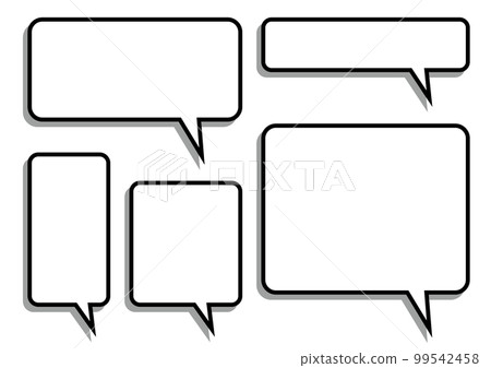簡單的方形語音氣泡集。 99542458