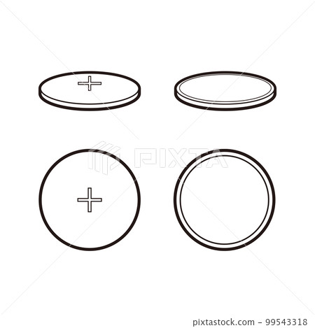 4 types of coin battery illustrations 99543318