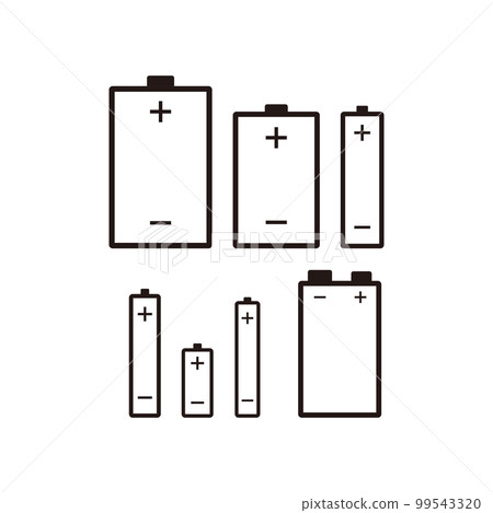 Illustration of a dry battery (single 1-6/9V) 99543320
