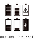 電池圖標集 6 種類型，垂直 99543321
