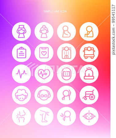 Easy-to-use simple line icons 06 99545117