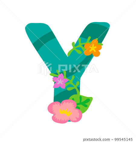 Colorful Flower Alphabet-Y 99545145