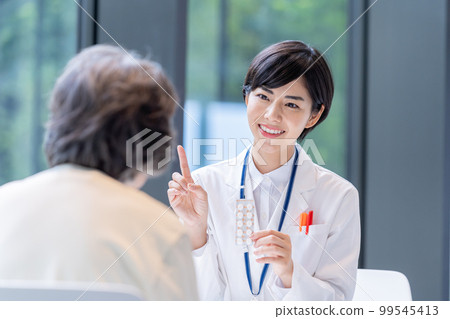 Pharmacist handing over medicine photography cooperation "LINK FOREST" 99545413
