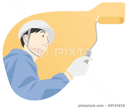 Male worker painting 99545656