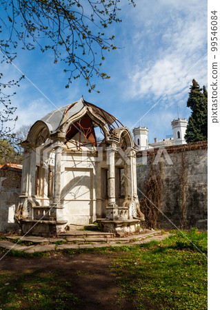Old gazebo in Sharovka Palace park in in Kharkov region, Ukraine Old gazebo in Sharovka Palace park in in Kharkov region, Ukraine 99546084