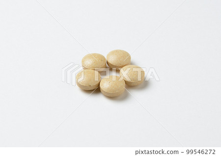 Beige pills/tablet set/supplements 99546272