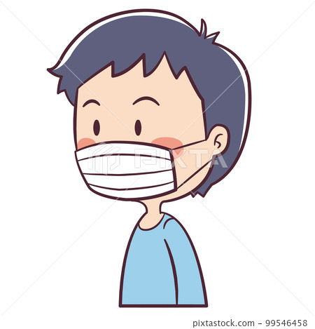 Illustration of a man wearing a mask Illustration of a man wearing a mask 99546458