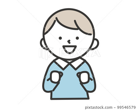 Boy with an excited expression 99546579