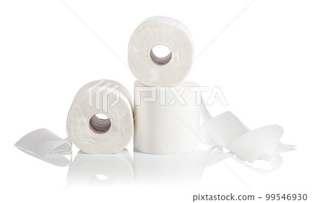 Paper towels isolated on a white background. 99546930