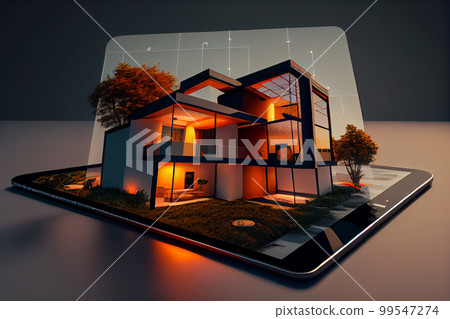 Project visualization using augmented reality tools. Designing and presenting with a tablet computer 99547274