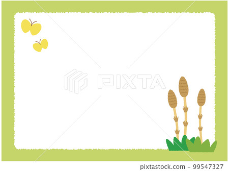 Simple and cute horsetail frame Simple and cute horsetail frame 99547327