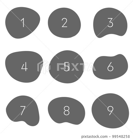 Simple shape number icon 99548258