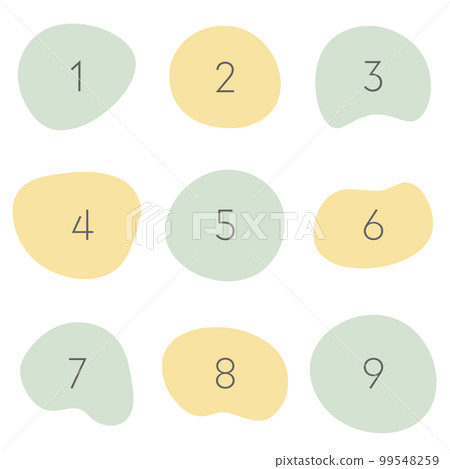 Simple shape number icon Simple shape number icon 99548259