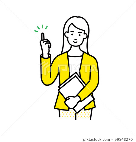 Business woman pointing 99548270