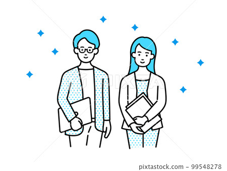 Glittering working men and women 99548278