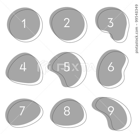 Number icon abstract frame 99548349