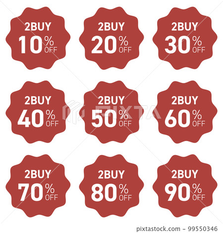 2BUY促銷（折扣）標籤套裝 99550346