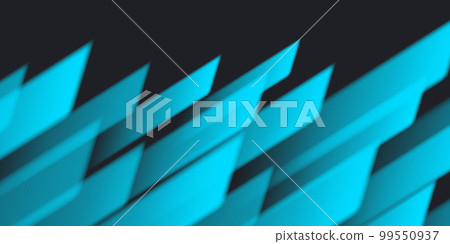 Geometric stripes, dynamic composition diagonal rectangular shapes in blue semi-transparent color raise from bottom 99550937