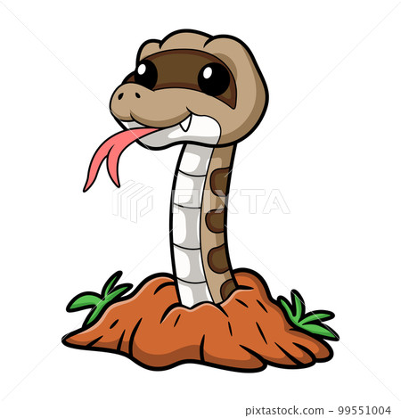 Cute gopher snake cartoon out from hole Cute gopher snake cartoon out from hole 99551004