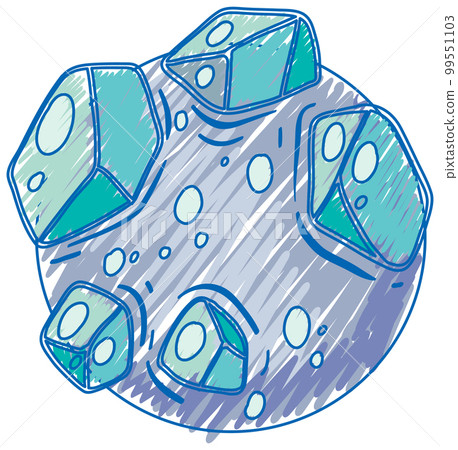 Planet pencil colour child scribble style Planet pencil colour child scribble style 99551103