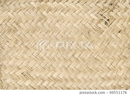 White woven bamboo mat texture. Horizontal background 99551176