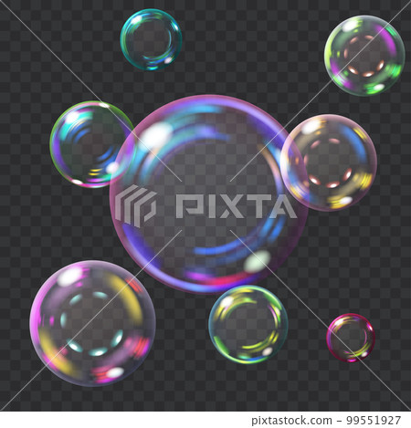 Multicolored soap bubbles 99551927