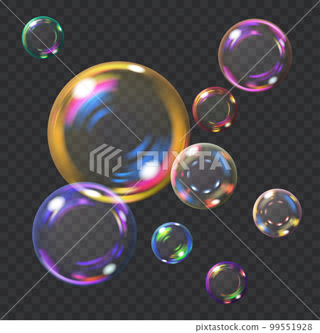 Multicolored soap bubbles 99551928