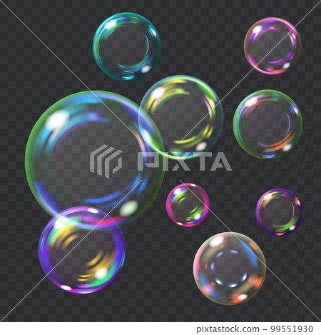 Multicolored soap bubbles Multicolored soap bubbles 99551930