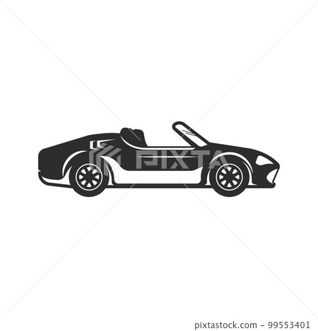 black sport car element  vector icon  design template 99553401