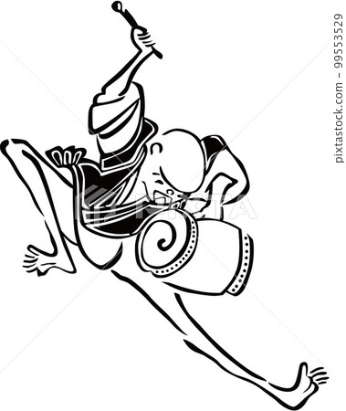 Ukiyo-e Man playing the drum Part 1 Ukiyo-e Man playing the drum Part 1 99553529