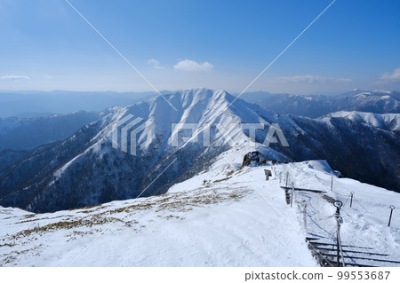 [Tokushima Prefecture] Jiro Oi seen from the summit of Mt. Tsurugi 99553687