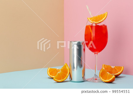 Aperol Spritz, delicious summer cocktail, space for text 99554551