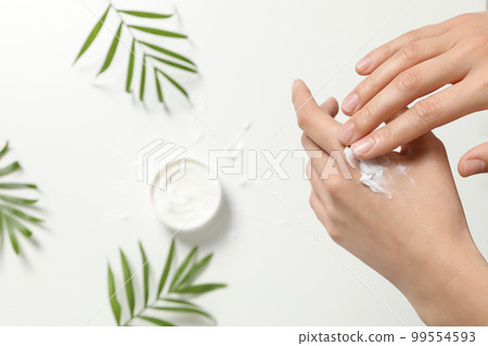 Concept of skin care, cream cosmetic, top view 99554593