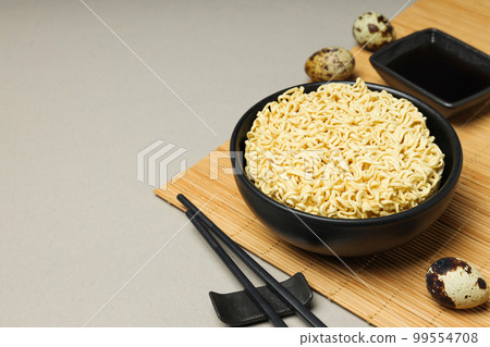 Concept of instant food, instant noodles, space for text Concept of instant food, instant noodles, space for text 99554708