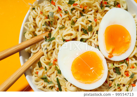 Concept of instant food, tasty instant noodles Concept of instant food, tasty instant noodles 99554713