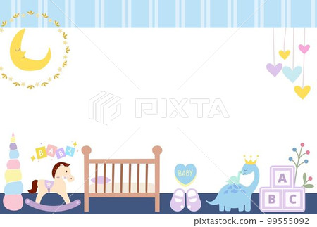 印有嬰兒房形象的明信片 99555092