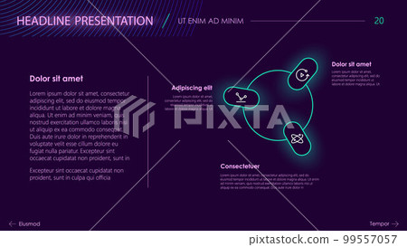 Elements for infographics on a white background. Presentation templates. Use in presentation, flyer and leaflet, corporate report, marketing, advertising, annual report, banner. 99557057