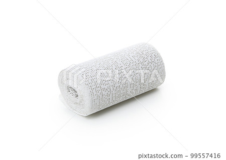 Concept of first aid supplies - bandage, isolated on white background 99557416