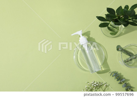 Concept of cosmetic research and organic skin care products, space for text 99557696