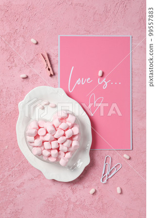 Concept of Valentine's day, day of lovers, top view 99557883